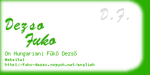 dezso fuko business card